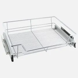 High line chrome pull out wire basket for 600mm unit with 30KG Runners