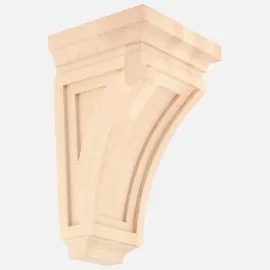 Maple plain shaker type wooden corbel