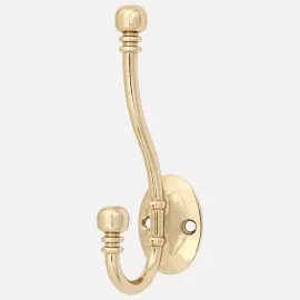 Venetian Signature Hat & Coat Hook Polish Brass