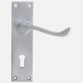 Polished chrome lever handle