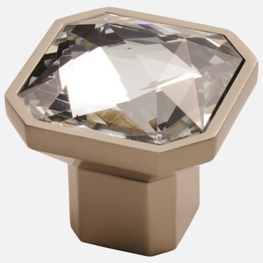 Square crystal knob