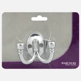 Harcourt Double Hook Polish Chrome