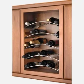 Chrome curved wine rack shelf for 400mm cabinet unit