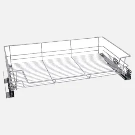 Soft close pull out wire basket for 800mm unit cupboard storage