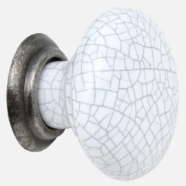 Winchester white ceramic knob