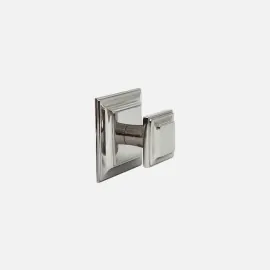 System Square Knob with Back Plate Polished Nickel