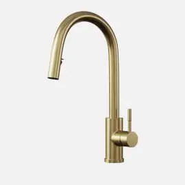 Tuscany Side Lever Pullout Tap Matt Brass
