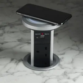 Worktop Pop Up Socket Touch Control & Charger
