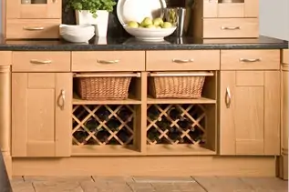 In -Situ Wicker Basket For Internal Or External Kitchen Cupboards