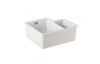 Sanindusa White Ceramic Undermount 1 1/3 Bowl Sink 
