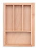 Expandable wooden cutlery drawer insert
