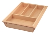 Expandable wooden cutlery drawer insert