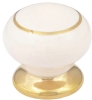 Ceramic knob gold base