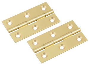Polished brass solid brass butt hinges