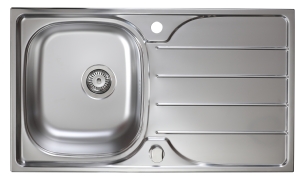 stainless steel one tap hole single bowl sink
