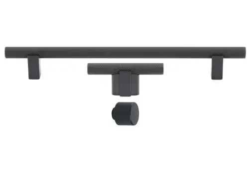 knurled black Handle